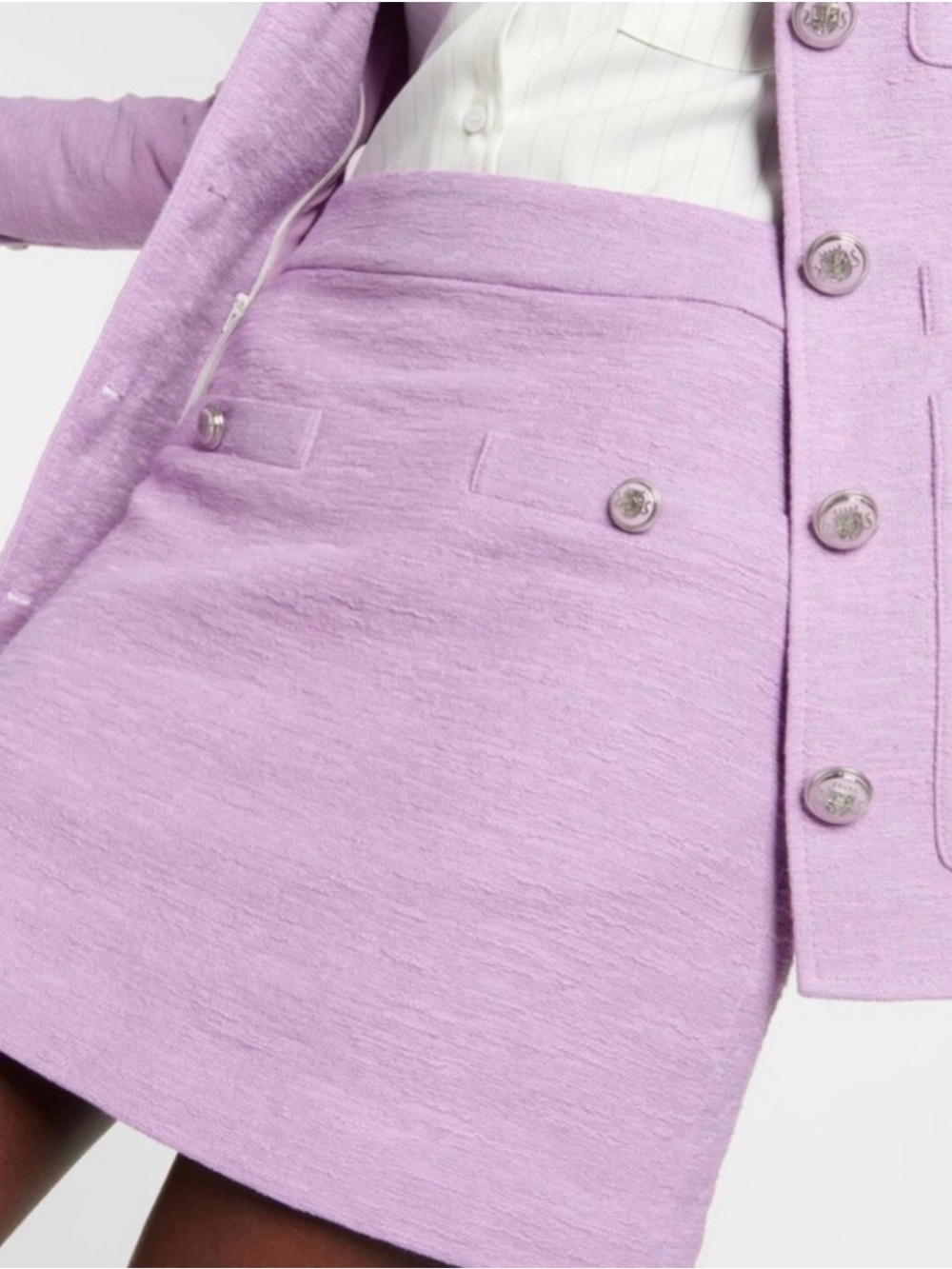 Veronica Beard Emar cotton miniskirt violet purple